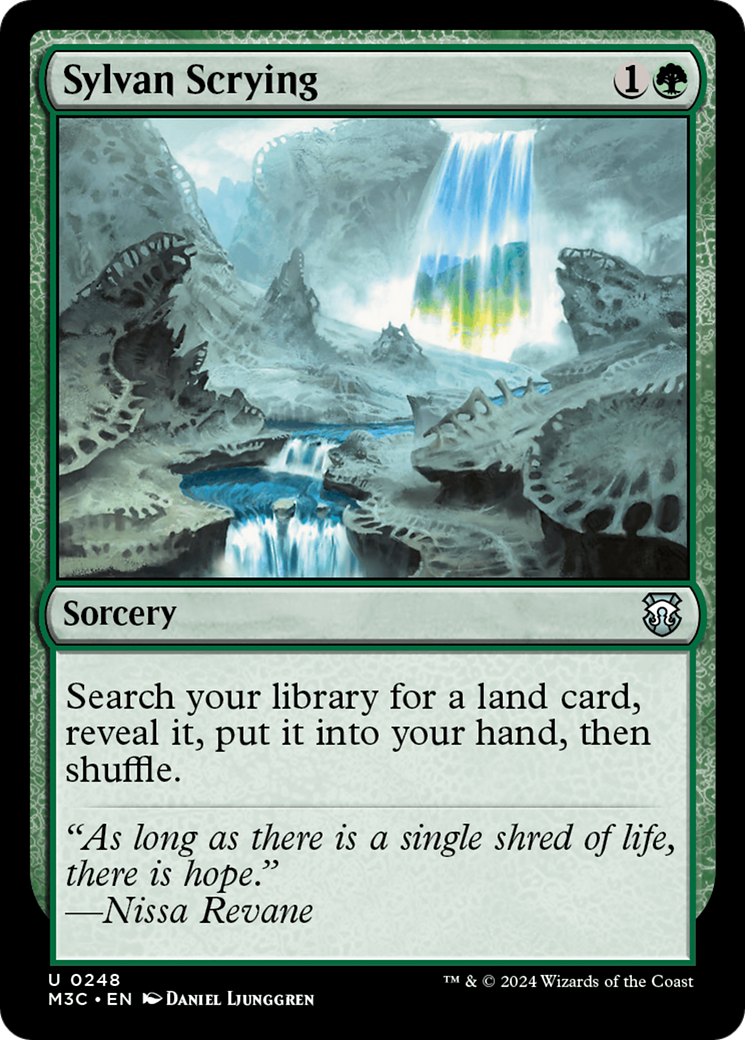 Sylvan Scrying (Ripple Foil) [Modern Horizons 3 Commander] | Good Games Cannington