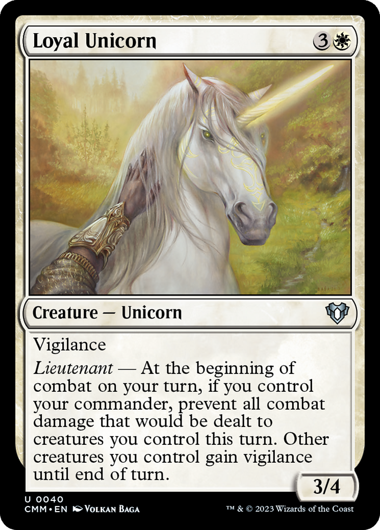 Loyal Unicorn [Commander Masters] | Good Games Cannington