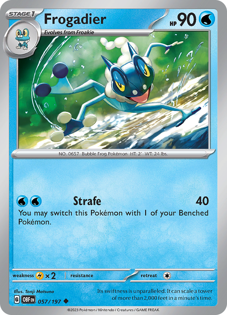 Frogadier (057/197) [Scarlet & Violet: Obsidian Flames] | Good Games Cannington