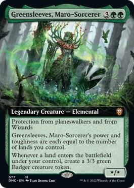 Greensleeves Maro Sorcerer Extended Art 77/50 (Commander: Dominaria United)  - Foil | Good Games Cannington