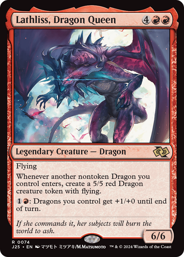 Lathliss, Dragon Queen (Anime) [Foundations Jumpstart] | Good Games Cannington