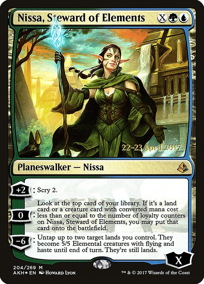 Nissa, Steward of Elements [Amonkhet Prerelease Promos] | Good Games Cannington