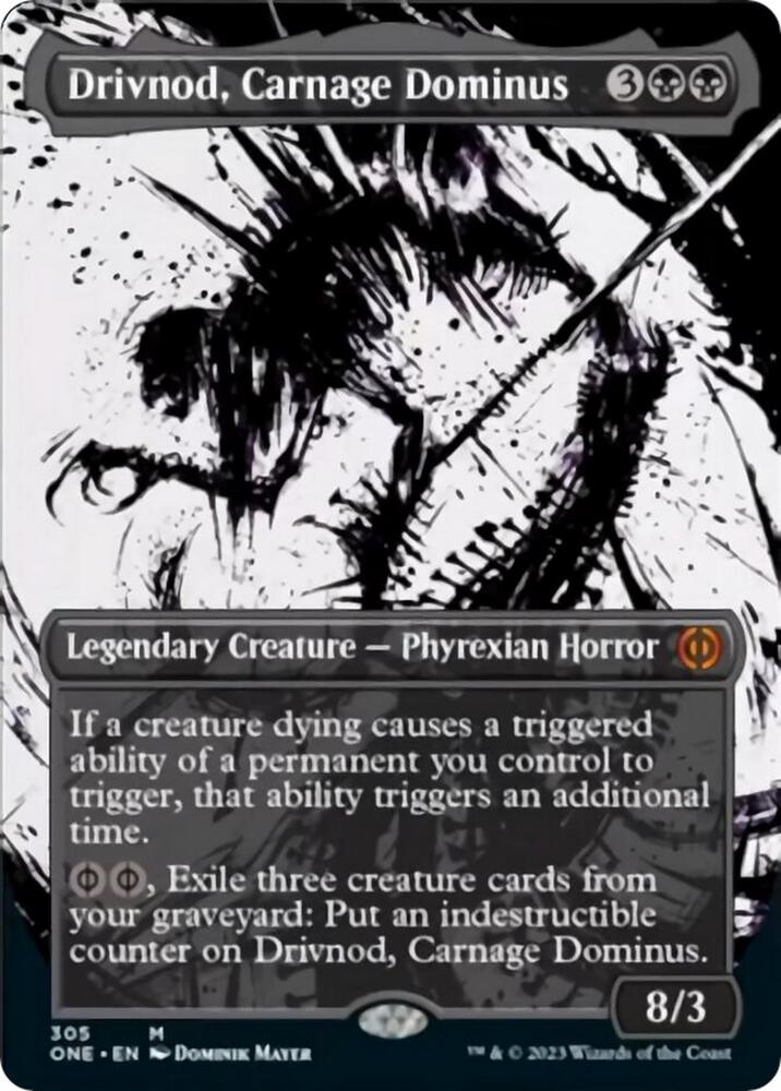 Drivnod, Carnage Dominus 305/271 (Phyrexia: All Will Be One)  - Borderless | Good Games Cannington