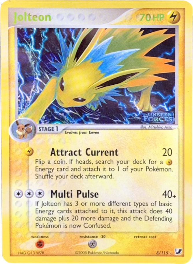 Jolteon (8/115) (Stamped) [EX: Unseen Forces] | Good Games Cannington
