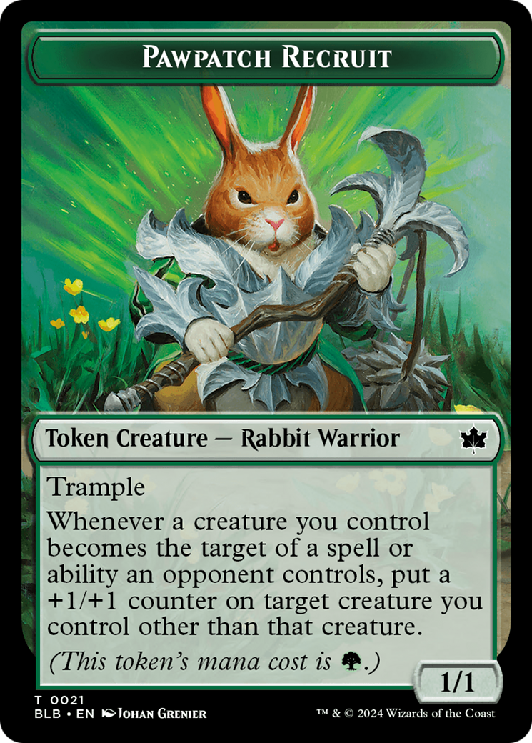 Pawpatch Recruit Token [Bloomburrow Tokens] | Good Games Cannington