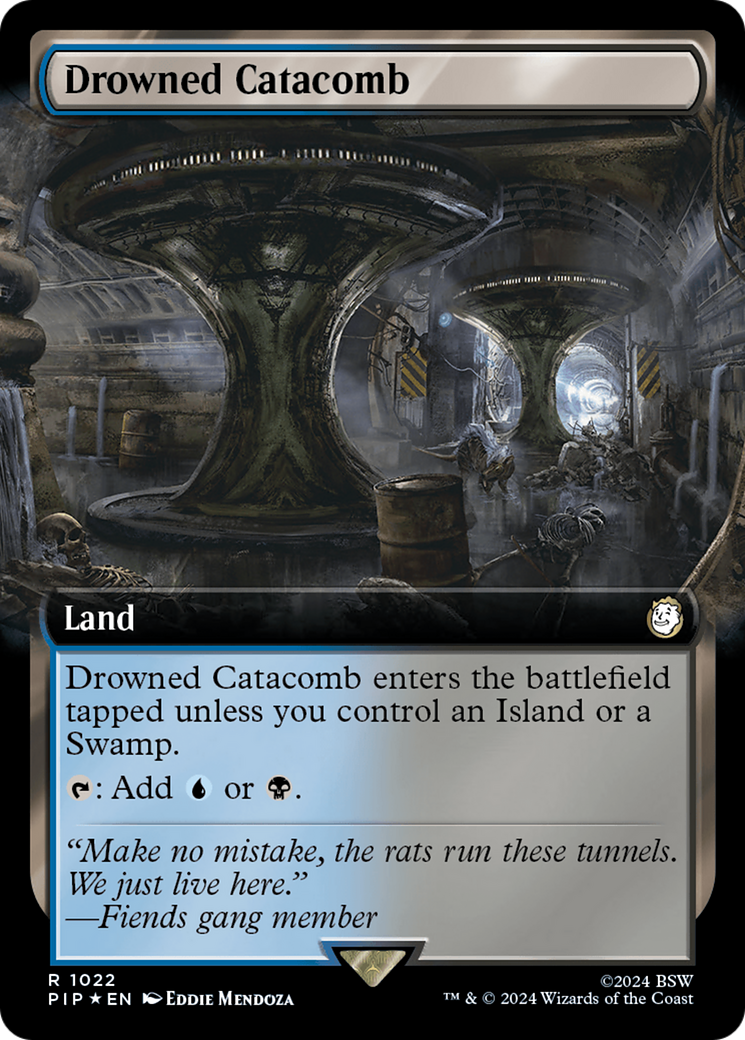 Drowned Catacomb (Extended Art) (Surge Foil) [Fallout] | Good Games Cannington