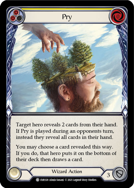 Pry (Yellow) [EVR129] (Everfest)  1st Edition Rainbow Foil | Good Games Cannington