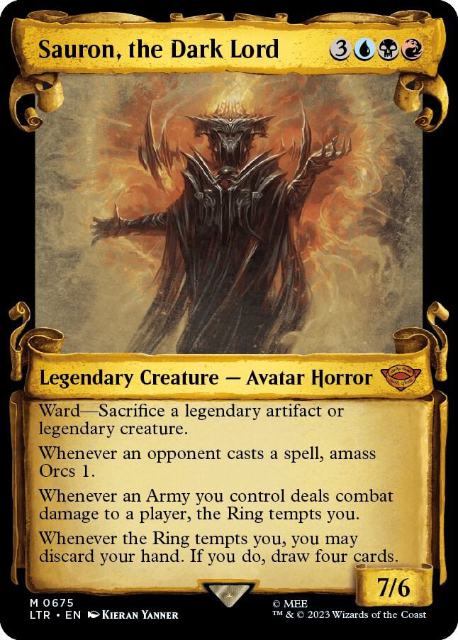 Sauron, the Dark Lord 675 (Universes Beyond: The Lord of the Rings: Tales of Middle-earth)  - Showcase Scroll | Good Games Cannington