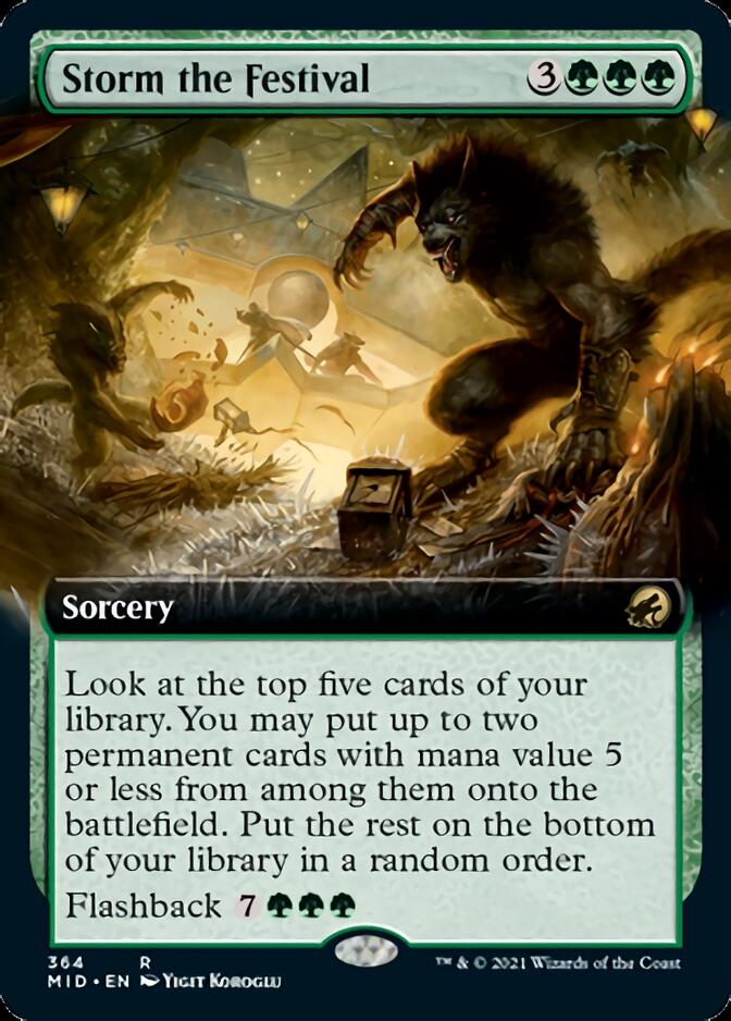 Storm the Festival (Extended Art) [Innistrad: Midnight Hunt] | Good Games Cannington