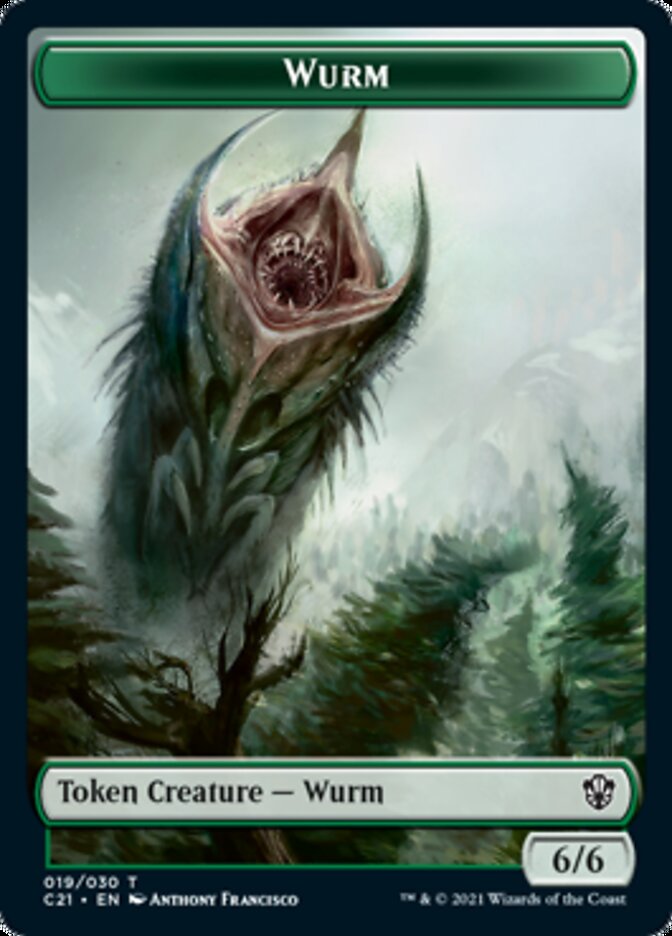 Wurm // Kraken Double-Sided Token [Commander 2021 Tokens] | Good Games Cannington