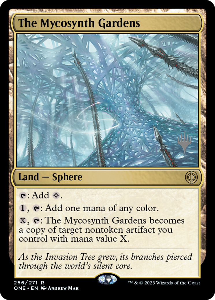 The Mycosynth Gardens (Promo Pack) [Phyrexia: All Will Be One Promos] | Good Games Cannington