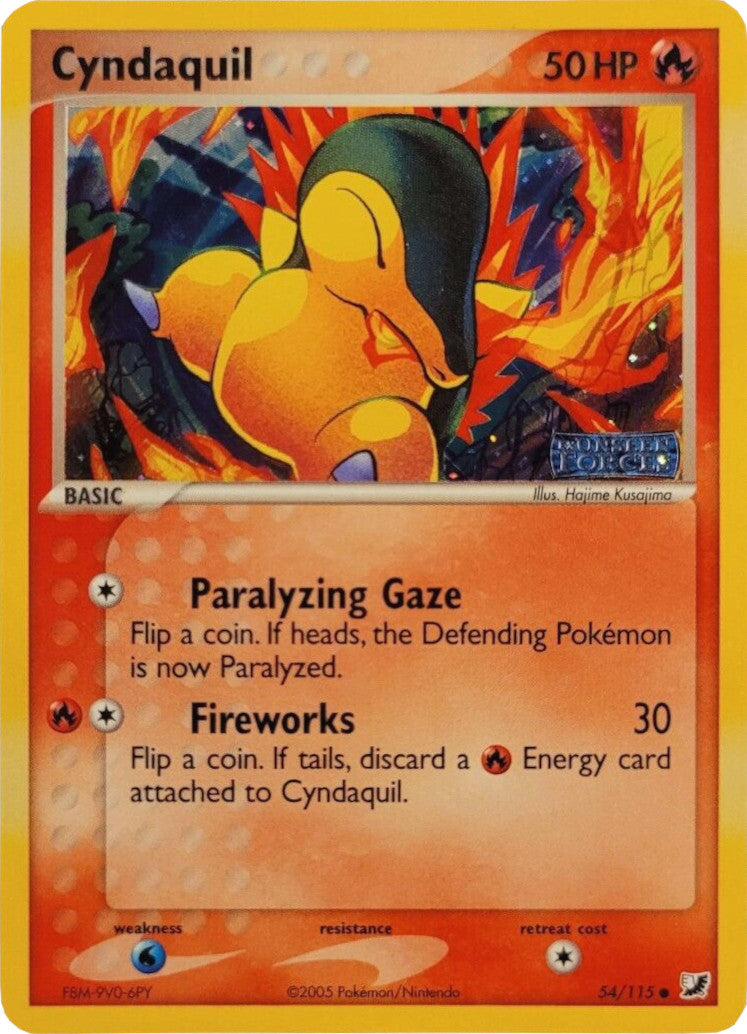 Cyndaquil (54/115) (Stamped) [EX: Unseen Forces] | Good Games Cannington