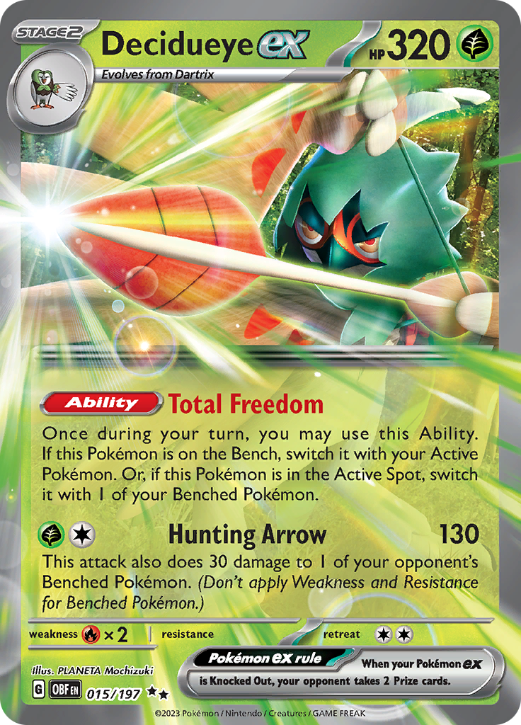 Decidueye ex (015/197) [Scarlet & Violet: Obsidian Flames] | Good Games Cannington