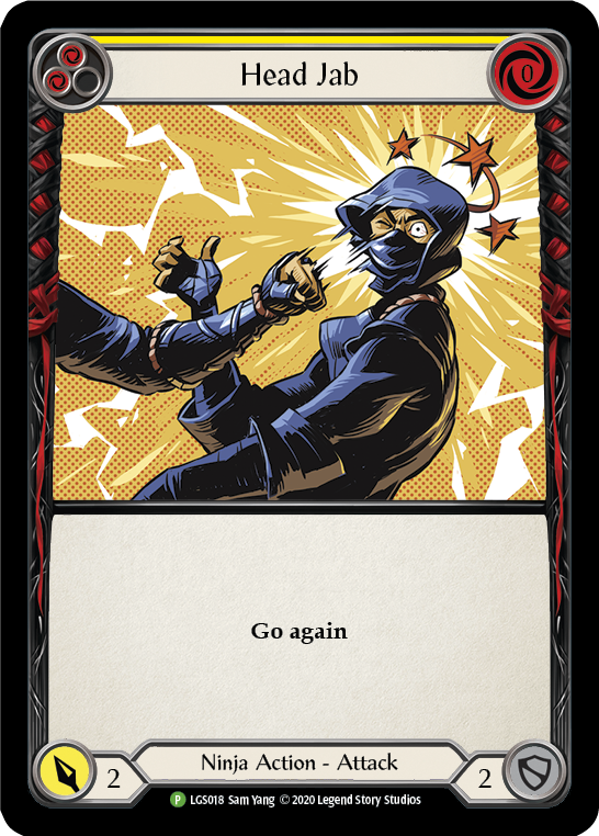 Head Jab (Yellow) [LGS018] (Promo)  Rainbow Foil | Good Games Cannington