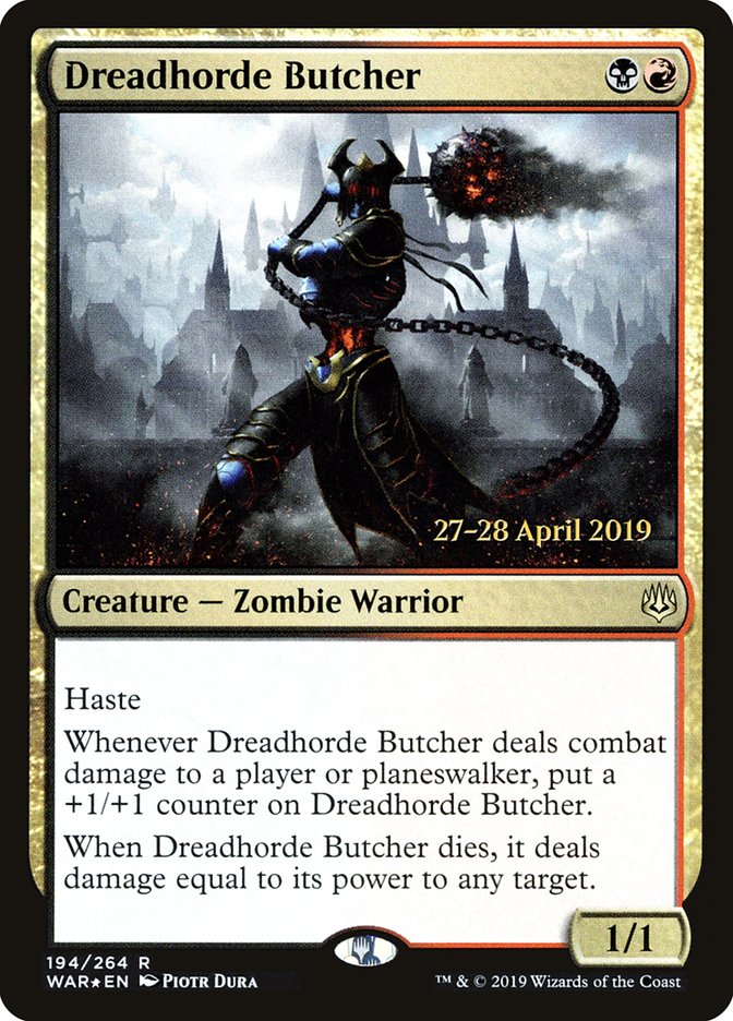 Dreadhorde Butcher [War of the Spark Prerelease Promos] | Good Games Cannington