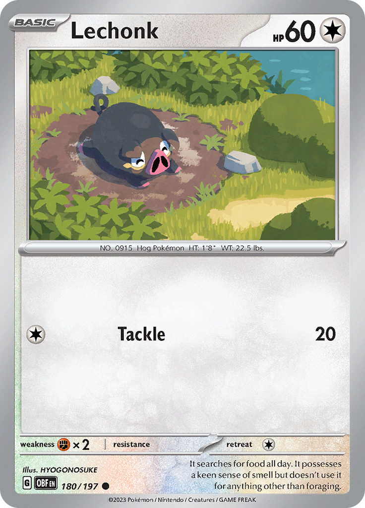 Lechonk (180/197) [Scarlet & Violet: Obsidian Flames] | Good Games Cannington