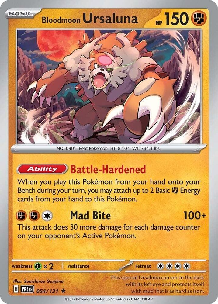 Bloodmoon Ursaluna (054/131) [Scarlet & Violet: Prismatic Evolutions] | Good Games Cannington