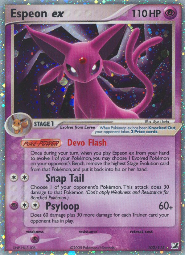 Espeon ex (102/115) [EX: Unseen Forces] | Good Games Cannington