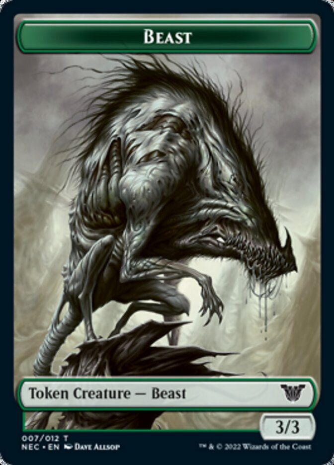 Beast // Treasure Double-Sided Token [Kamigawa: Neon Dynasty Commander Tokens] | Good Games Cannington