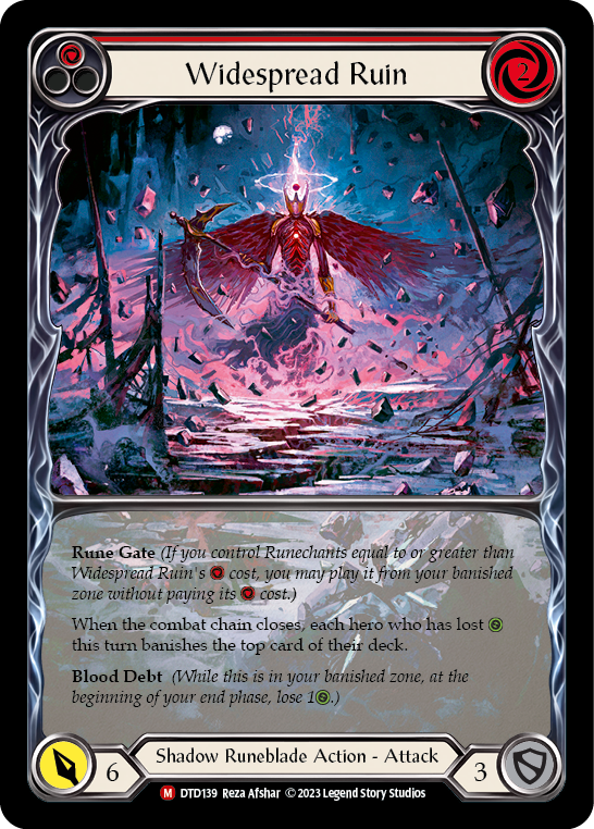 Widespread Ruin (Extended Art) [DTD139] (Dusk Till Dawn)  Rainbow Foil | Good Games Cannington