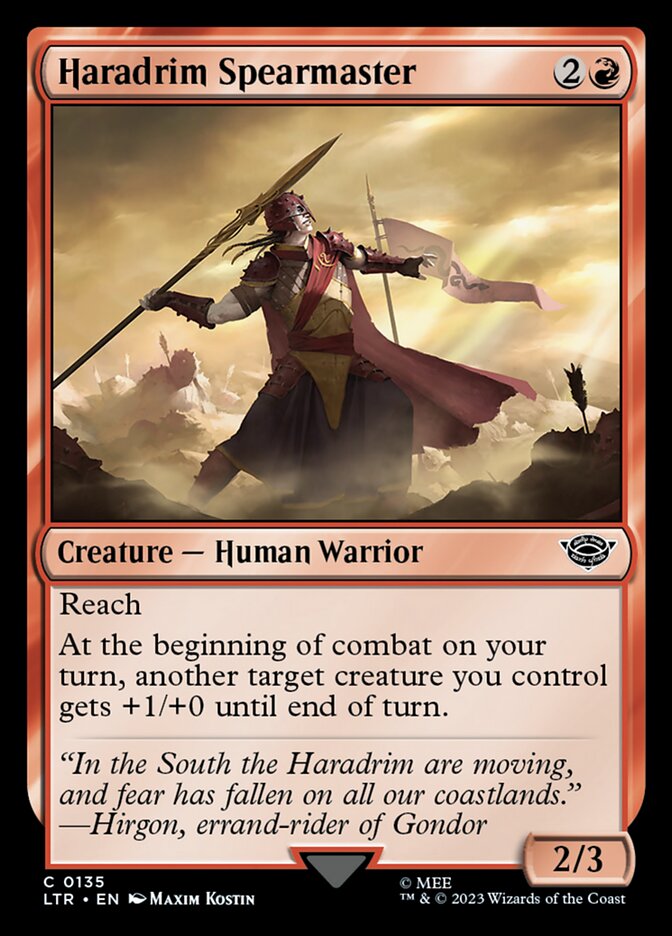 Haradrim Spearmaster 135 (Universes Beyond: The Lord of the Rings: Tales of Middle-earth)  | Good Games Cannington