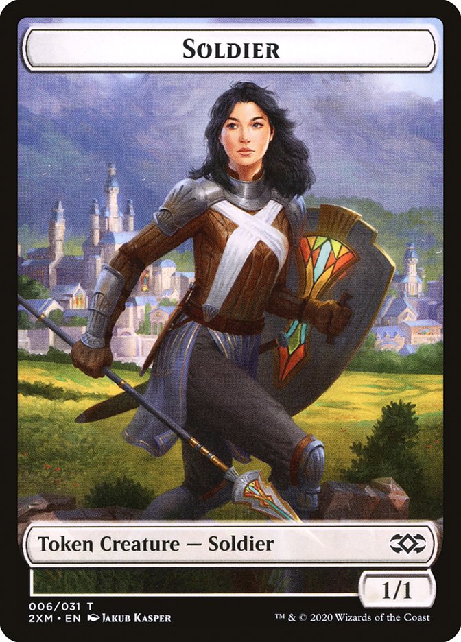 Soldier Token [Double Masters Tokens] | Good Games Cannington
