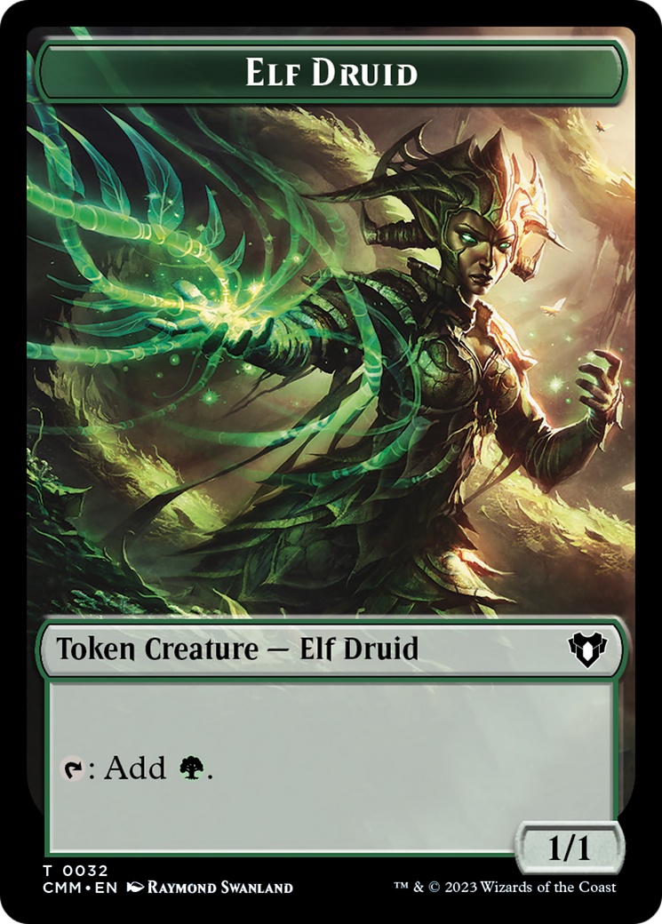 Servo // Elf Druid Double-Sided Token [Commander Masters Tokens] | Good Games Cannington