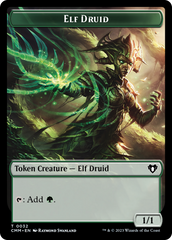 Servo // Elf Druid Double-Sided Token [Commander Masters Tokens] | Good Games Cannington