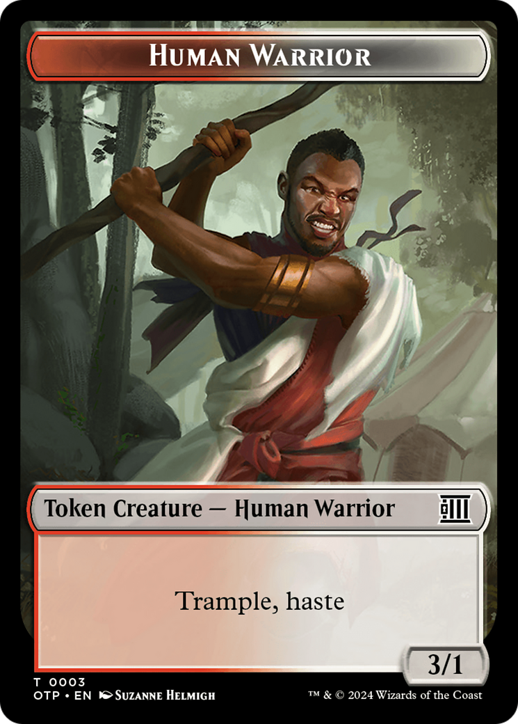 Mercenary // Human Warrior Double-Sided Token [Outlaws of Thunder Junction Tokens] | Good Games Cannington