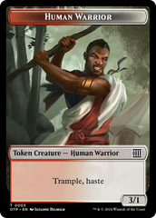 Mercenary // Human Warrior Double-Sided Token [Outlaws of Thunder Junction Tokens] | Good Games Cannington