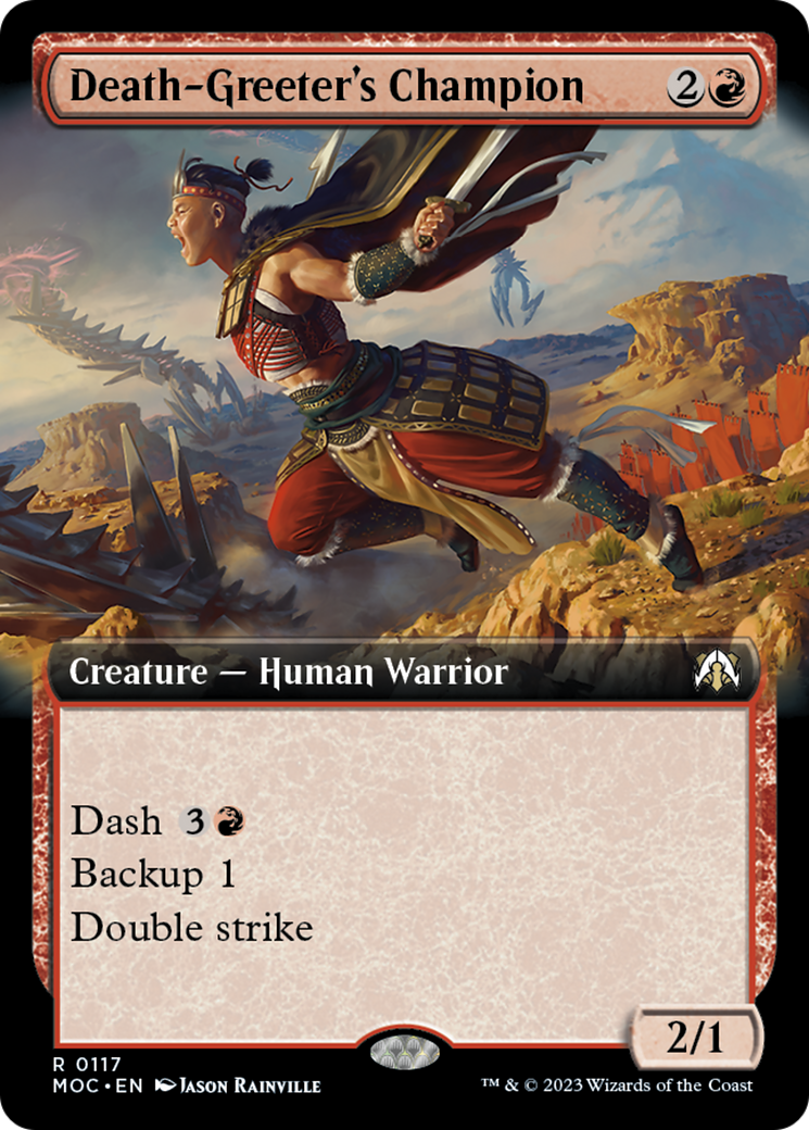 Death-Greeter's Champion (Extended Art) [March of the Machine Commander] | Good Games Cannington