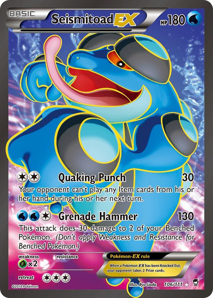 Seismitoad EX 106/111 (XY - Furious Fists)  - Holofoil | Good Games Cannington