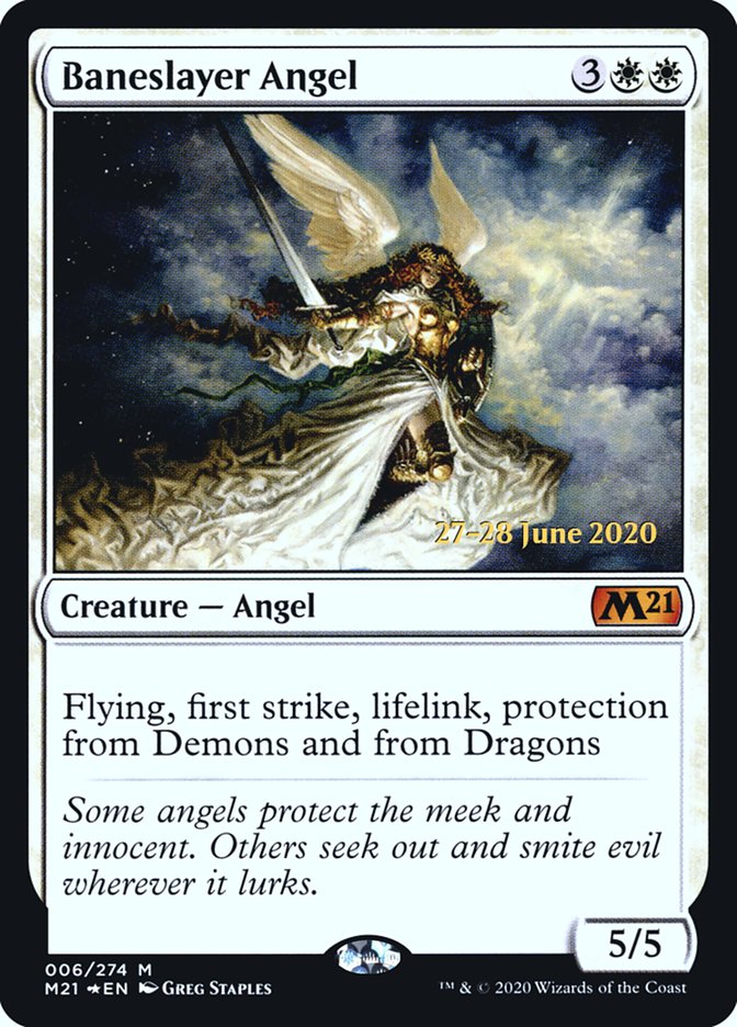 Baneslayer Angel [Core Set 2021 Prerelease Promos] | Good Games Cannington