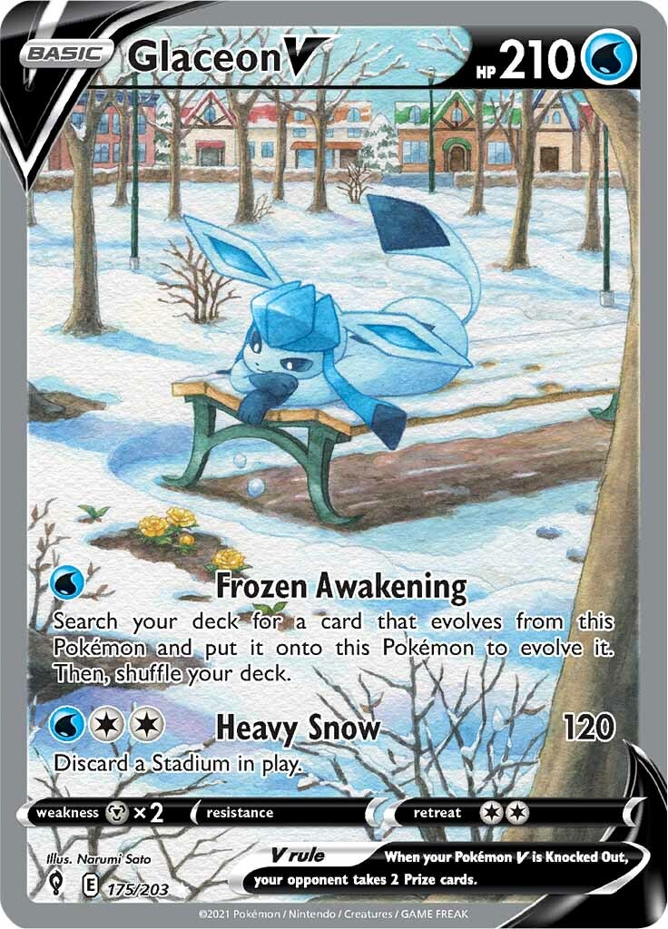 Glaceon V (175/203) [Sword & Shield: Evolving Skies] | Good Games Cannington