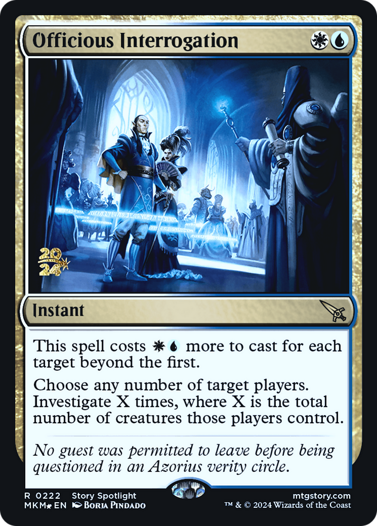 Officious Interrogation [Murders at Karlov Manor Prerelease Promos] | Good Games Cannington