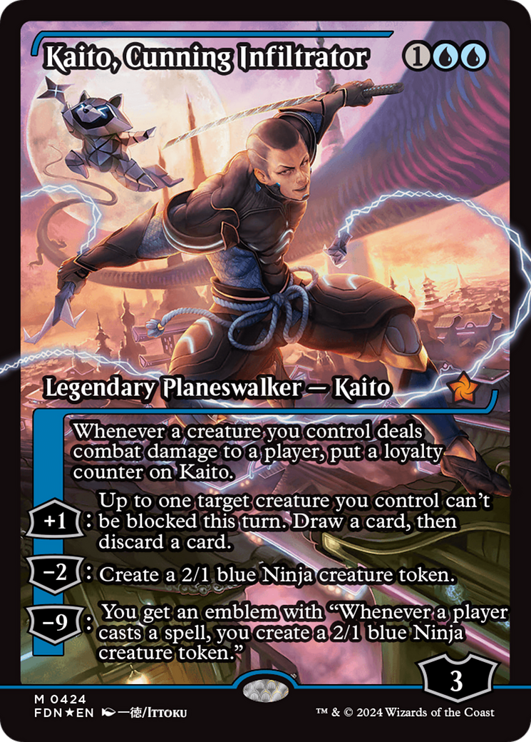 Kaito, Cunning Infiltrator (Showcase) [Foundations] | Good Games Cannington