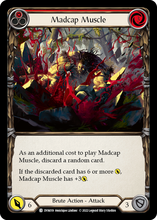 Madcap Muscle (Red) [DYN019] (Dynasty)  Rainbow Foil | Good Games Cannington