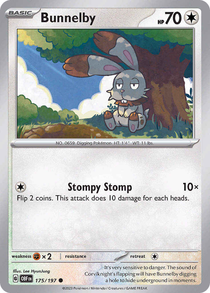 Bunnelby (175/197) [Scarlet & Violet: Obsidian Flames] | Good Games Cannington