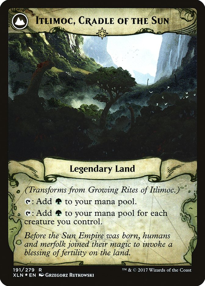 Growing Rites of Itlimoc // Itlimoc, Cradle of the Sun [Ixalan Prerelease Promos] | Good Games Cannington
