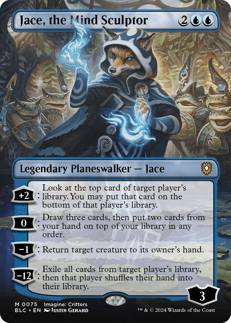 Jace, the Mind Sculptor (Borderless) [Bloomburrow Commander] | Good Games Cannington