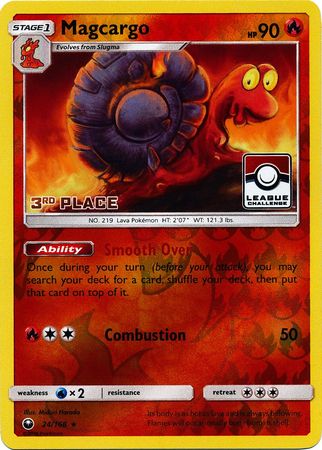 Magcargo (24/168) (League Promo 3rd Place) [Sun & Moon: Celestial Storm] | Good Games Cannington