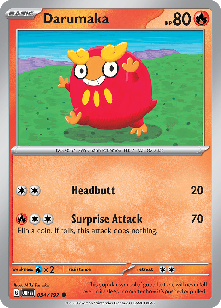 Darumaka (034/197) [Scarlet & Violet: Obsidian Flames] | Good Games Cannington