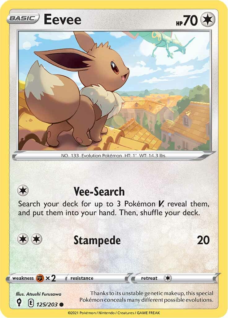 Eevee (125/203) [Sword & Shield: Evolving Skies] | Good Games Cannington