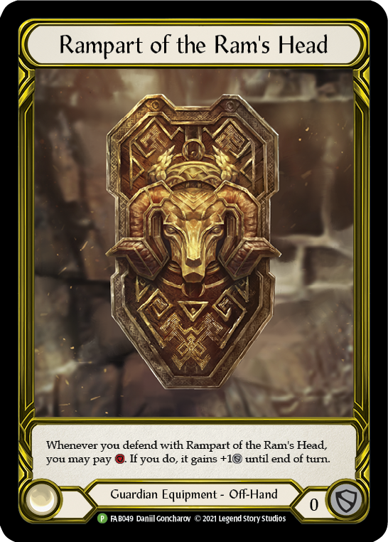 Rampart of the Ram's Head (Golden) [FAB049] (Promo)  Cold Foil | Good Games Cannington