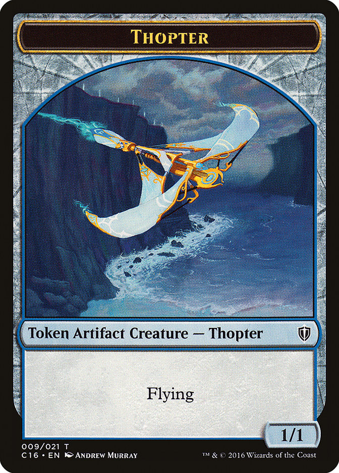 Horror // Thopter Double-Sided Token [Commander 2016 Tokens] | Good Games Cannington