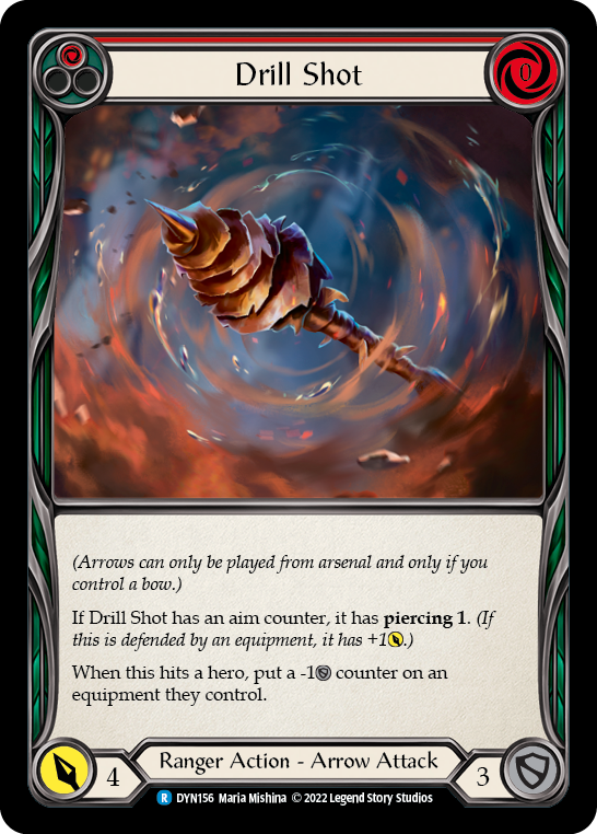 Drill Shot (Red) [DYN156] (Dynasty)  Rainbow Foil | Good Games Cannington