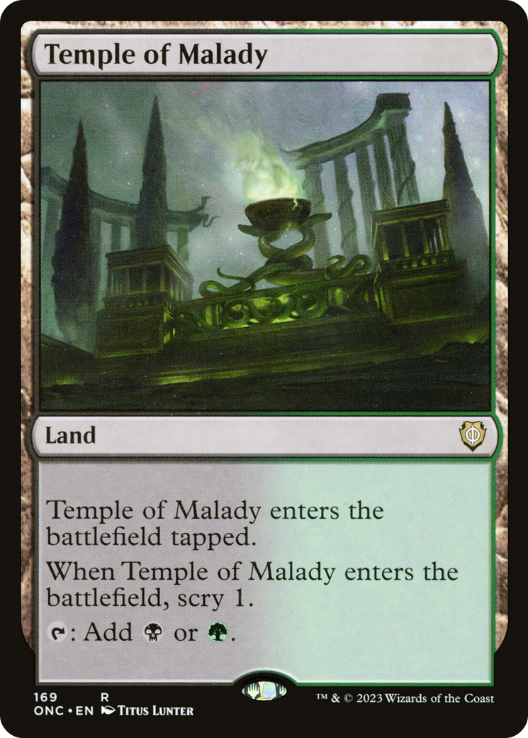 Temple of Malady [Phyrexia: All Will Be One Commander] | Good Games Cannington