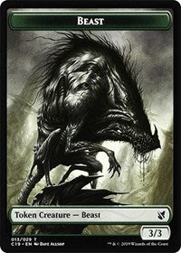 Beast (013) // Wurm Double-Sided Token [Commander 2019 Tokens] | Good Games Cannington