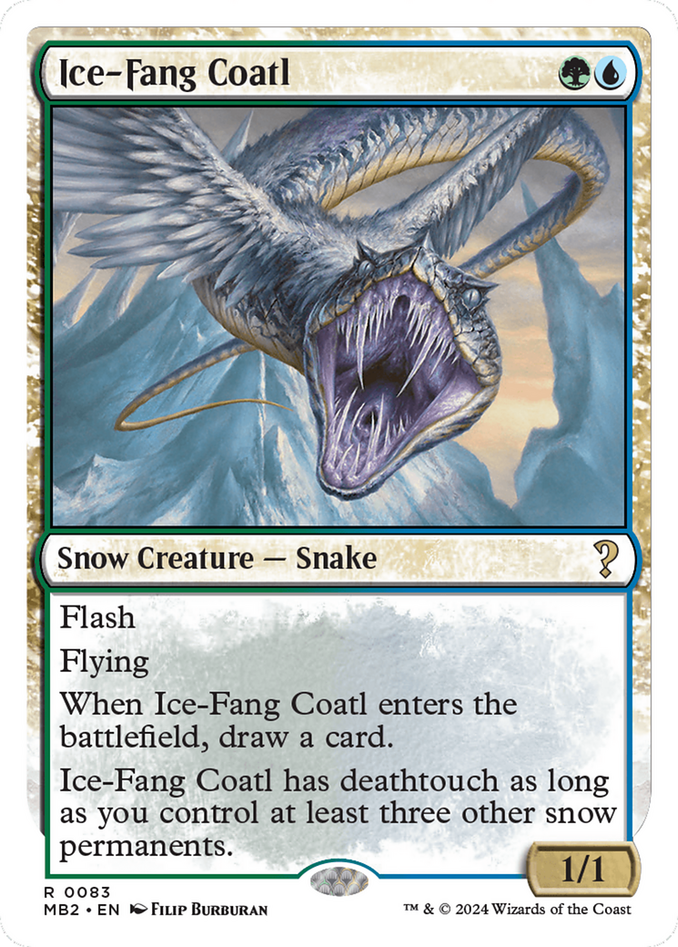 Ice-Fang Coatl (White Border) [Mystery Booster 2] | Good Games Cannington