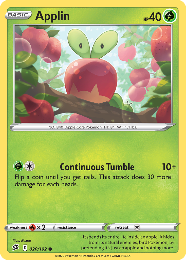 Applin (020/192) [Sword & Shield: Rebel Clash] | Good Games Cannington
